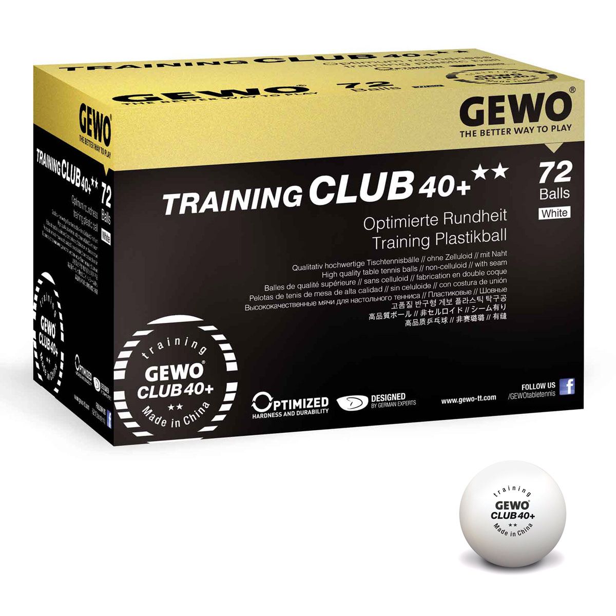 Gewo Ballen Training Club 40+** 4x 72er Box wit