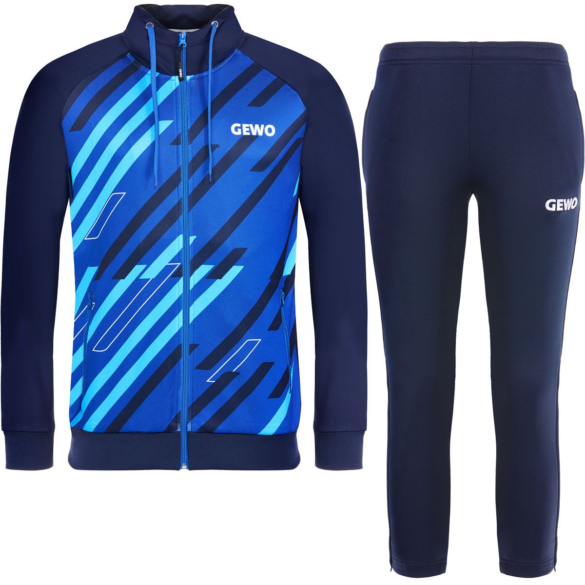 Gewo Trainingspak Ponza II marineblauw/koningsblauw