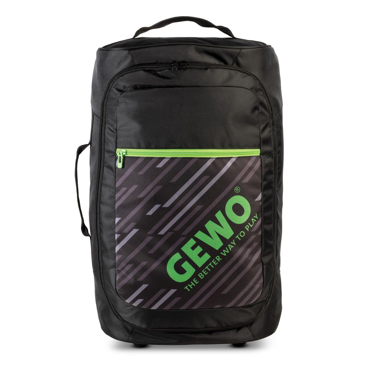 Gewo Trolley strepen M zwart/limoen