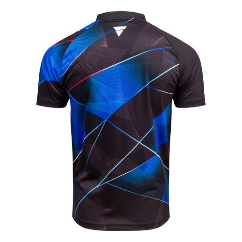 Victas Shirt 225 zwart/blauw
