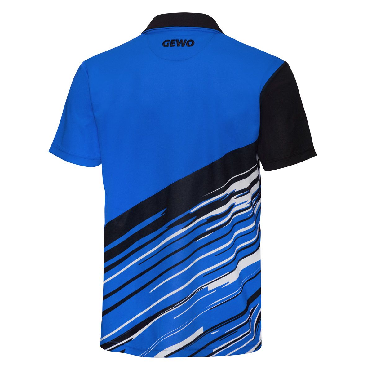 Gewo shirt Linares blauw/zwart