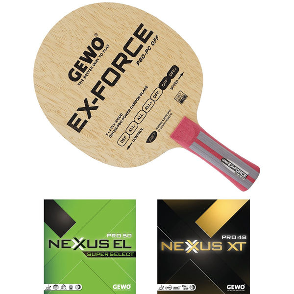 Gewo Bat EX-Force PBO-PC met Nexxus EL Pro50 SuperSelect+Nexxus XT Pro48