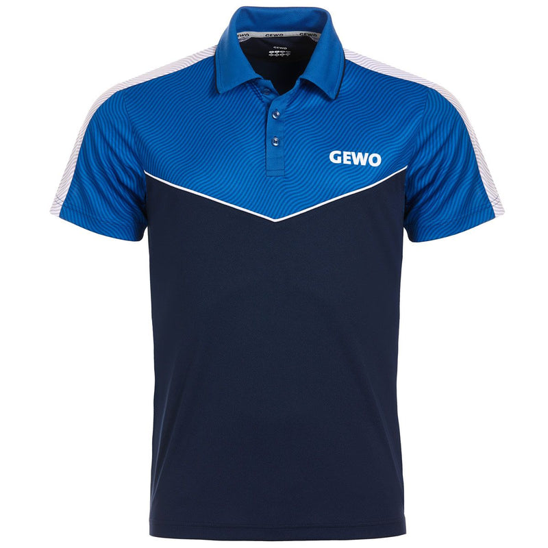 Gewo shirt Prato marine/royalblauw