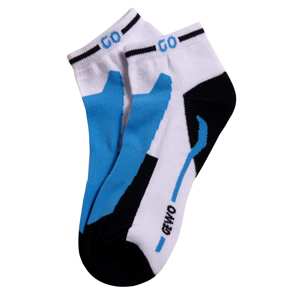 Gewo korte sokken Flex III wit/blauw