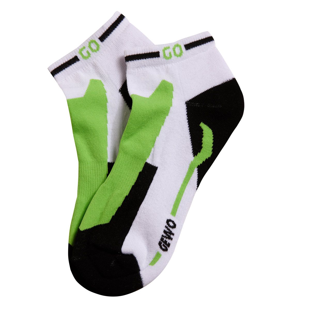 Gewo korte sokken Flex III wit/groen