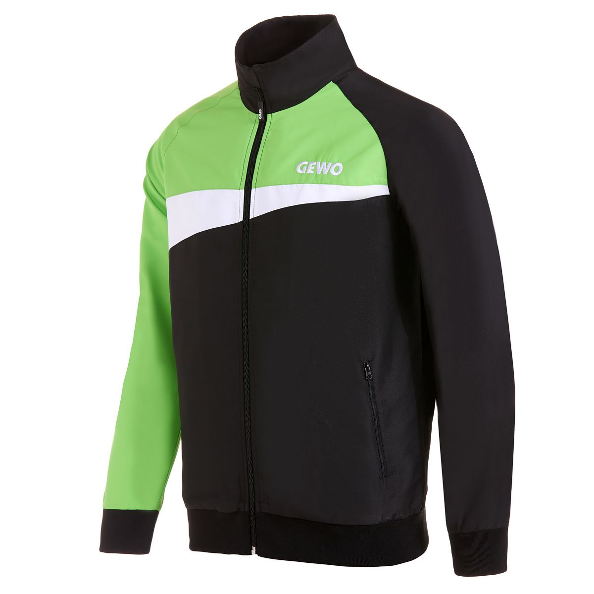 Gewo Trainingsjack Fondi III zwart/lime