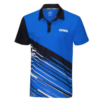 Gewo shirt Linares blauw/zwart