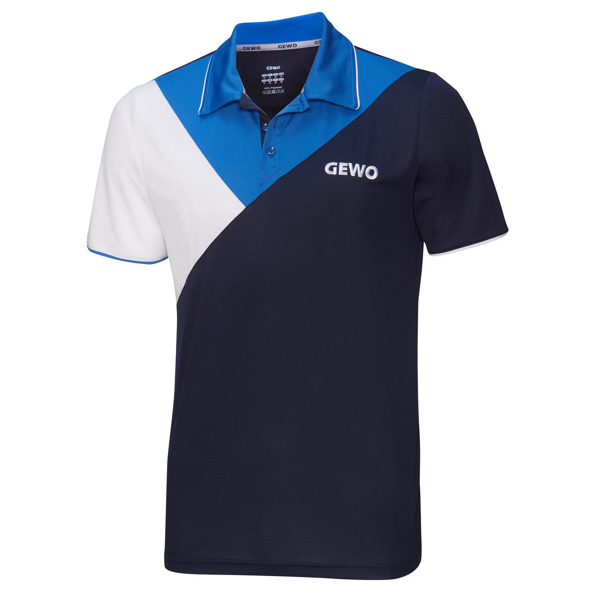 Gewo shirt Toledo marine/royalblauw