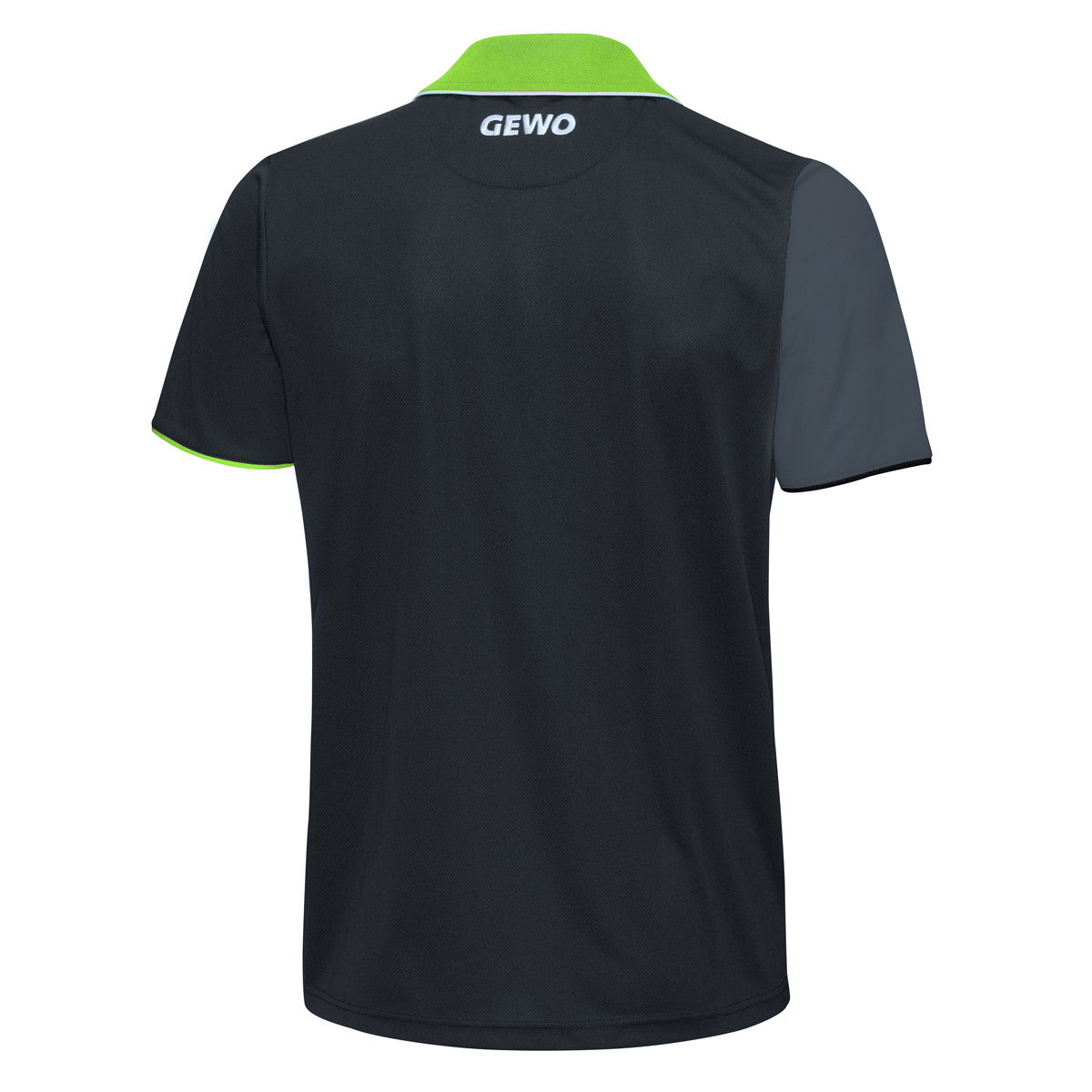 Gewo shirt Toledo zwart/limegroen